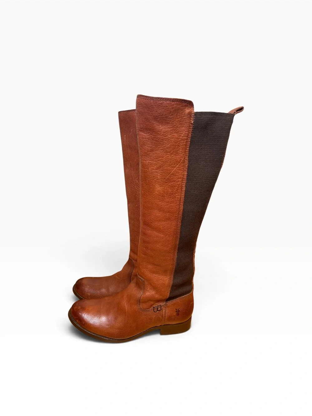 Frye Molly Gore Tall Tan Leather Riding Boots Equestrian Size 6B